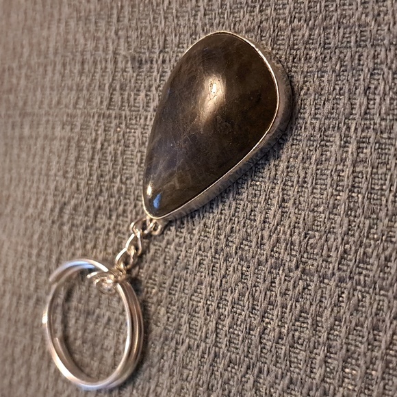 Large Teardrop Labradorite Keychain (2) - Picture 3 of 6
